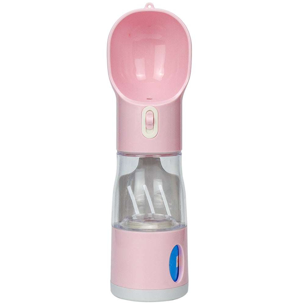Portable Pet Water Bottle with Waste Bag Dispenser – Travel Drinking Cup for Dogs & Cats