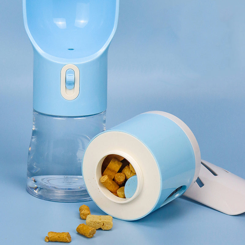 Portable Pet Water Bottle with Waste Bag Dispenser – Travel Drinking Cup for Dogs & Cats
