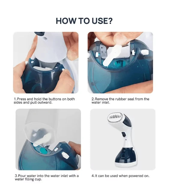 DIFEI Handheld Garment Steamer with 1100W fast heating for quick wrinkle removal | Lurota