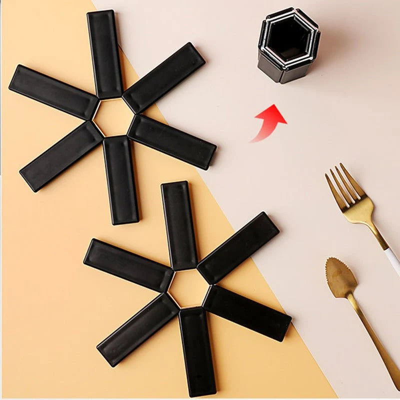 Foldable Heat-Resistant Trivet – Anti-Slip Pot Holder for Hot Pots & Pans