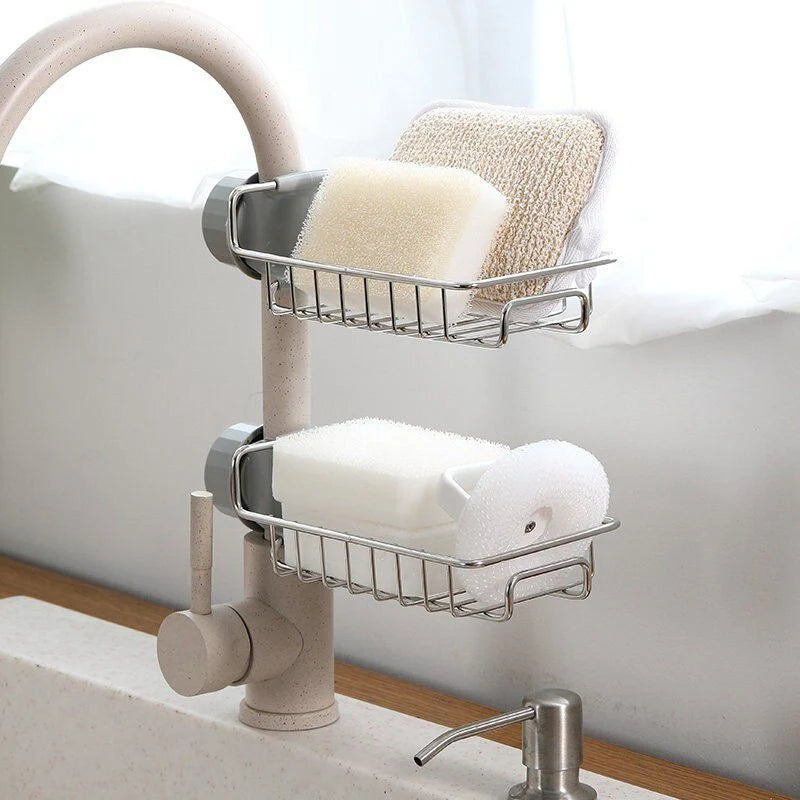 Rust-Resistant Stainless Steel Faucet Shelf