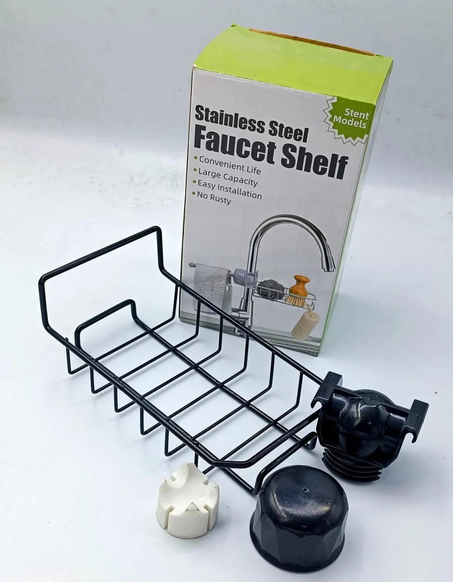 Rust-Resistant Stainless Steel Faucet Shelf